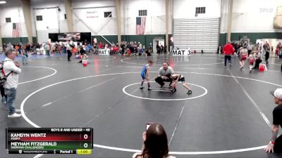 49 lbs 7th Place Match - Meyham Fitzgerald, Sherman Challengers vs Kamdyn Wentz, FoxFit