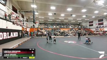 49 lbs Champ. Round 2 - Lukas Graves, Riverton USA Wrestling vs Lincoln Kirkwood, Green River Grapplers