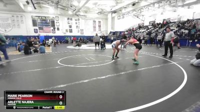 140 lbs Semifinal - Marie Pearson, Mission Viejo vs ARLETTE NAJERA, Mayfair