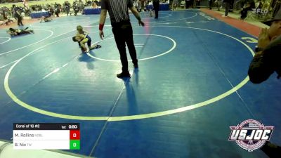 46 lbs Consi Of 16 #2 - Maxon Rollins, Noble Takedown Club vs Braxton Nix, Tuttle Wrestling