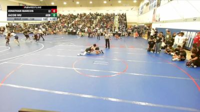 138 lbs Champ. Round 1 - Jonathan Marcos, Long Beach vs Jacob Wu, Anaheim High School Wrestling