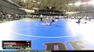 77 lbs Cons. Round 3 - Alex Bowie, Gig Harbor Grizzlies Wrestling Club vs Gunner Brown, Twin City Wrestling Club