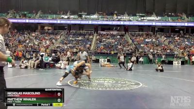 3A 190 lbs Quarterfinal - Matthew Whalen, Fred T. Foard vs Nicholas Mascolino, Union Pines