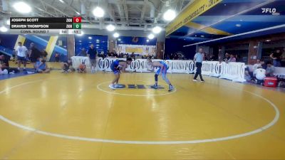 132 lbs Cons. Round 7 - Draven Thompson, Winter Haven Wrestling Club vs Joseph Scott, Archbishop