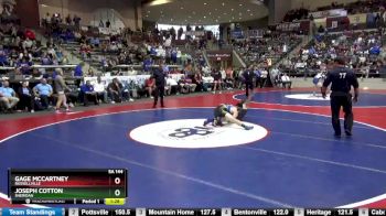 5A 144 lbs 1st Place Match - Joseph Cotton, Sheridan vs Gage Mccartney, Russellville