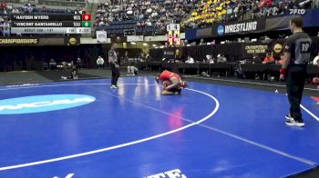 141 lbs 5th Place Match - Vincent Santaniello, TCNJ vs Hayden Myers, Wesleyan (CT)