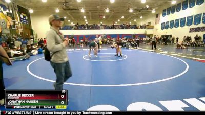 175 lbs Quarterfinal - Jonathan Hansen, Timberlake vs Charlie Becker, Sandpoint