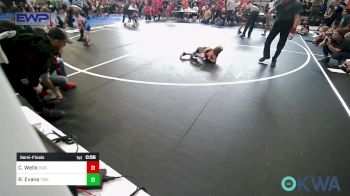 43 lbs Semifinal - Charley Ray Wells, Claremore Wrestling Club vs Rafe Evans, Tiger Trained Wrestling