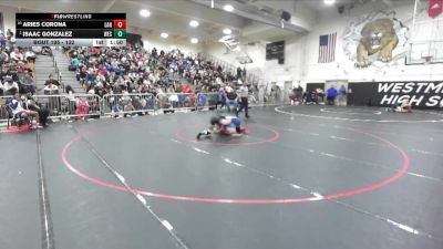 132 lbs Champ. Round 2 - Isaac Gonzalez, Western vs Aries Corona, Lancaster