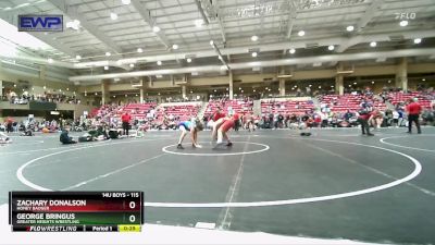 115 lbs 1st Place Match - Zachary Donalson, Honey Badger vs George Bringus, Greater Heights Wrestling