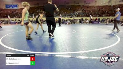 98 lbs Consi Of 16 #2 - Maxwell Salisbury, Honey Badgers Wrestling Club vs Luke Nelson, D3 Wrestling Cluib