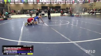 132 lbs Cons. Round 1 - William McCallister, Sebolt Wrestling Academy vs Christos Panos, Big Game Wrestling Club