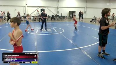 77 lbs Placement Matches (8 Team) - Brodie Harmon, Oklahoma Red vs Logan Bailey, Connecticut