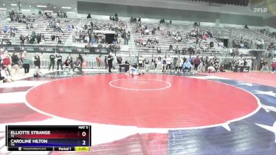 58 lbs Semifinal - Elliotte Strange, TX vs Caroline Hilton, TN