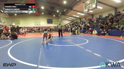 55 lbs Semifinal - Chance Chill, Perry Wrestling Academy vs Emmalyn Gibson, Wolfpak Wrestling