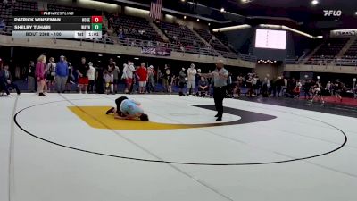 100 lbs 5th Place - Patrick Winseman, Honeoye Falls vs Shelby Tuhari, Wayne