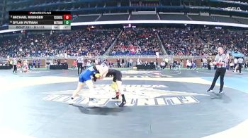 D1-113 lbs Cons. Round 2 - Michael Risinger, Traverse City Central HS vs Dylan Putman, Mattawan HS