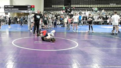 77 lbs Quarterfinal - Kai Welch, Smitty's Barn - MSC vs Matteo Bodrog, Clearview - MSC
