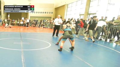 105-M lbs 3rd Place - Alexander Betancur, Milo Wrestling Club vs Emmanuel Segura, The Outsiders Wrestling Club