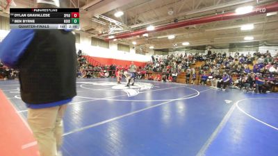 150 lbs Quarterfinal - Dylan Gravallese, Spaulding vs Ben Byrne, Nashua South