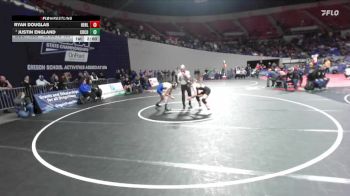 4A Boys 120 lbs Champ. Round 1 - Justin England, Crook County Boys vs Ryan Douglas, Henley Boys