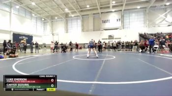 120 lbs Cons. Round 2 - Carter Sgouris, Cazenovia Creatures Wrestling Club vs Luke Emerson, Penfield Youth Wrestling Club