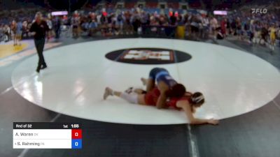 112 lbs Rnd Of 32 - Angelia (AJ) Waren, OK vs Samiyah Rahming, PA