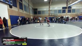 135lbs Cons. Round 3 - Jayden Krogness, Centralia (Girls) vs Emily Mallonee, W. F. West (Girls)