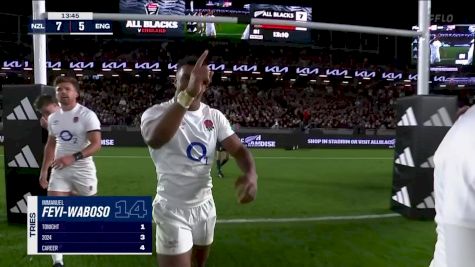 Immanuel Feyi-Waboso Try vs All Blacks | New Zealand vs England 2024