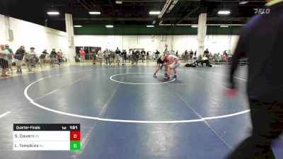 157 lbs Quarterfinal - Spencer Davern, OH vs Luke Tompkins, NJ