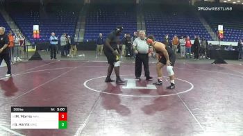 285 lbs 7th Place - Matt Morris, Wayland vs Gregory Harris, Springfield Central