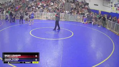 138 lbs Quarterfinal - Brody Lybarger, All-Phase Wrestling vs Mason Thynes, Redmond High School