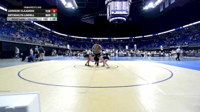 124 lbs Quarterfinal - Addison Claassen, Plum vs Bryndalyn Lindell, Warren