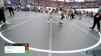 67 lbs Semifinal - Colt Topping, Smith Wrestling Academy vs Dawson Long, Standfast OKC