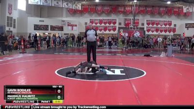 60 lbs Quarterfinal - Gavin Boehlke, No Nonsense Wrestling vs Maximus Mauritz, Pursuit Wrestling Minnesota