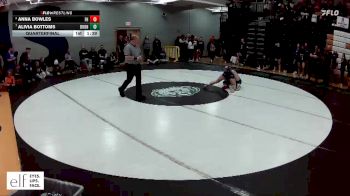 125 lbs. Quarterfinal - Alivia Bottoms, Boonville vs Anna Bowles, Francis Howell