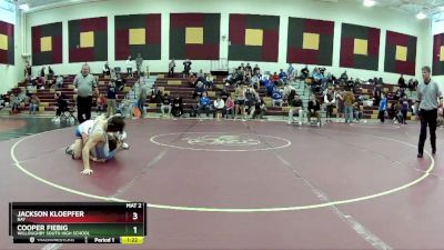 157 lbs 1st Place Match - Cooper Fiebig, Willoughby South High School vs Jackson Kloepfer, Bay