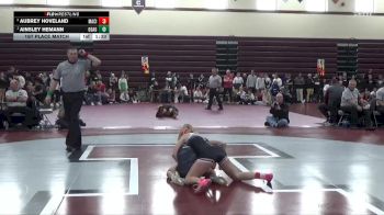 110 lbs 1st Place Match - Ainsley Hemann, Osage vs Aubrey Hoveland, Mason City