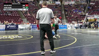 127 lbs Consi 2 - Nolan Rice, Connellsville vs Kane Kline, ELCO