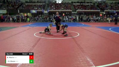 74 lbs Champ. Round 2 - Odin Dixon, Mine Yard Dogs Wrestling Club vs Beau Morin, Billings Wrestling Club