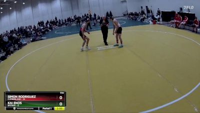 114 lbs Round 3 (4 Team) - Kai Enos, Batavia vs Simon Rodriguez, Cumberland