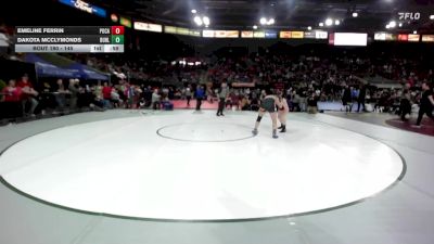 145 lbs Cons. Round 1 - Dakota McClymonds, Buhl vs Emeline Ferrin, Pocatello