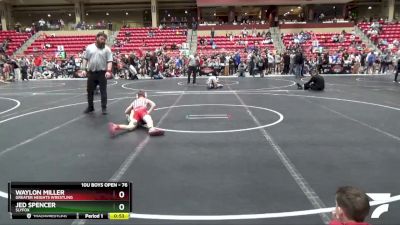 76 lbs Semifinal - Jed Spencer, SlyFox vs Waylon Miller, Greater Heights Wrestling