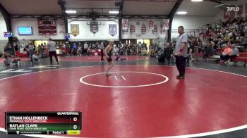 Quarterfinal - Ethan Hollenbeck, Mediapolis Youth Wrestling vs Raylan Clark, Camp Point Youth Wrestling