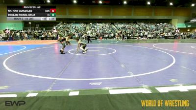 83 lbs Round Of 16 - Nathan Gonzales, España Wrestling vs Declan Rickel-Cruz, Team Aggression