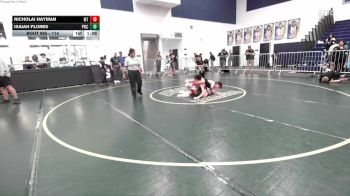 114 lbs 5th Place Match - Nicholai Hayman, Mantanona TC vs Isaiah Flores, Pounders Wrestling Club