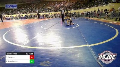 46 lbs Quarterfinal - Taylor Cary, Owasso Takedown Club vs Emmitt Garcia, NB Elite