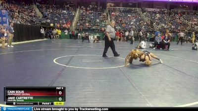 3A 120 lbs Cons. Round 2 - Cain Solis, Montgomery Central vs Jake Cartrette, Ledford Senior