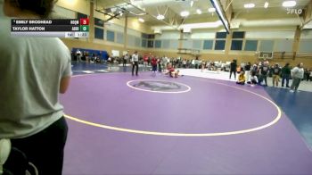 130lbs Champ. Round 2 - Taylor Hatton, Aberdeen (Girls) vs Emily Brodhead, Hoquiam (Girls)
