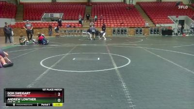 160 lbs Finals (2 Team) - Dom Sweigart, Hoosier Havoc vs Andrew Lowther, Lake WC